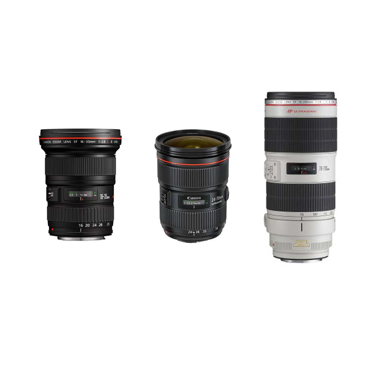 SET Canon (16-35, 24-70, 70-200mm) f2.8