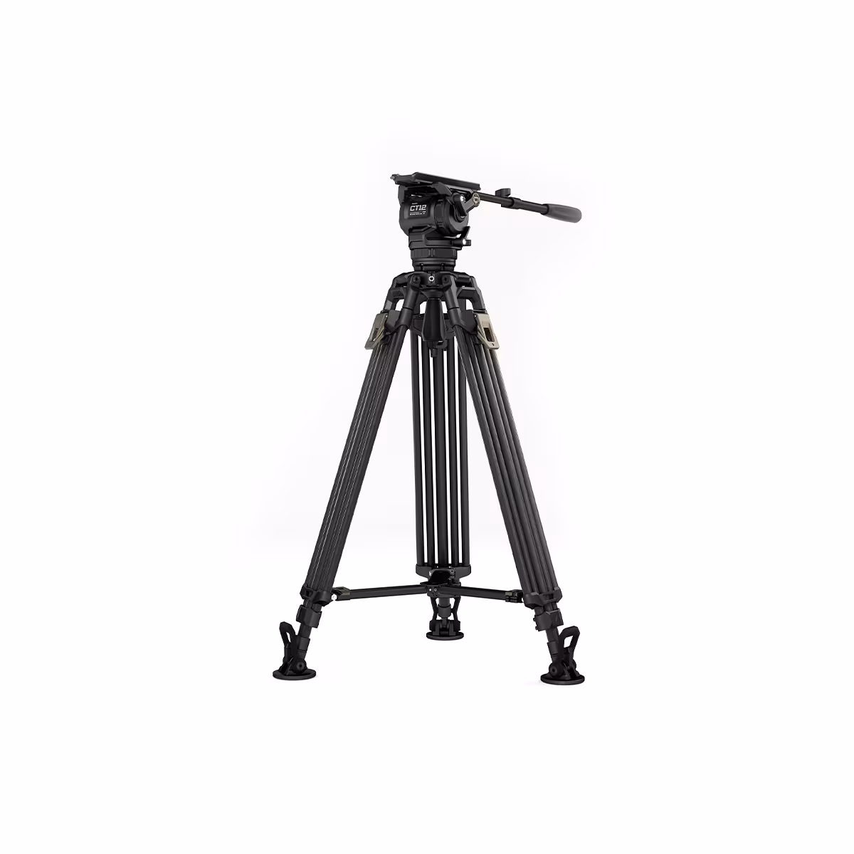 Stativ - Tilta 75mm Cine Fluid Head with 2-Stage One Touch Carbon Fiber Tripod Legs (12KG) - Space Gray