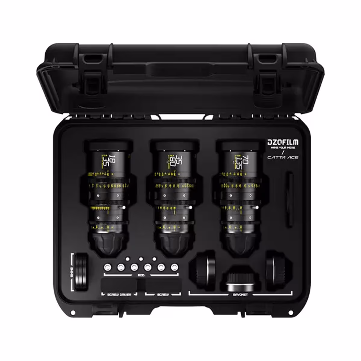 DZOFILM Catta Ace Zoom - SET (18-35 / 35-80 / 70-135 mm T2.9) PL Mount